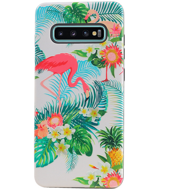 Flamingo Design Hardcase Bagcover til Samsung Galaxy S10