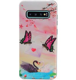 Papillon Design Hardcover Backcover pour Samsung Galaxy S10