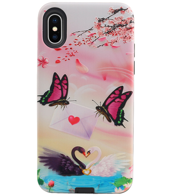 Backcover Hardcase Butterfly Design per iPhone X / XS