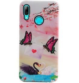 Coque arrière rigide design papillon pour Huawei P Smart 2019