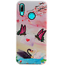Butterfly Design Hardcase Bagcover til Huawei P Smart 2019