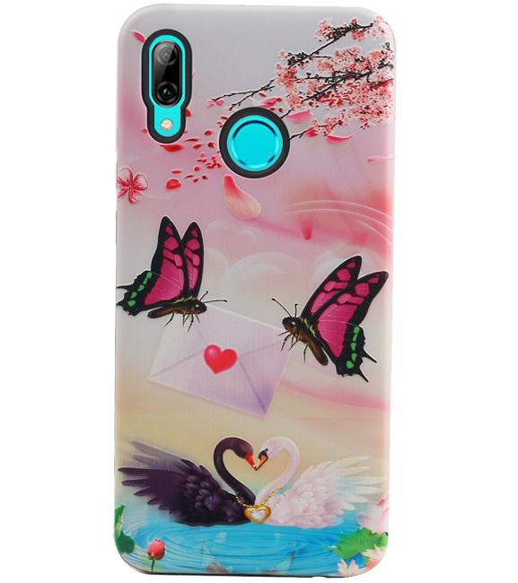 Butterfly Design Hardcase Bagcover til Huawei P Smart 2019