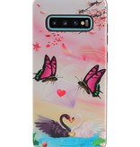 Carcasa trasera con diseño de mariposa para Samsung Galaxy S10 Plus
