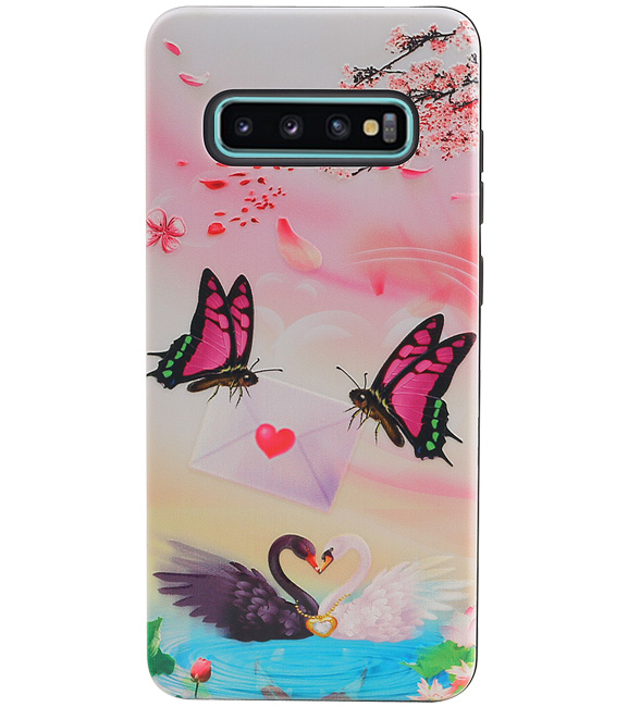 Papillon Design Hardcover Backcover pour Samsung Galaxy S10 Plus