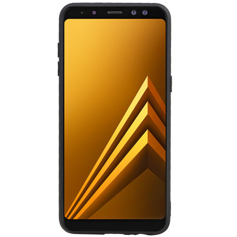 Grip Stand Backcover Hardcase per Samsung Galaxy A8 (2018) Nero