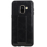 Grip Stand Backcover Hardcase per Samsung Galaxy A8 (2018) Nero