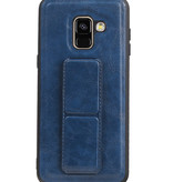 Grip Stand Hardcase Backcover for Samsung Galaxy A8 (2018) Blue