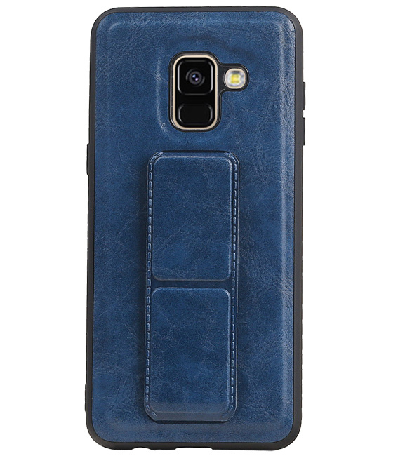 Grip Stand Hardcase Bagcover til Samsung Galaxy A8 (2018) Blå