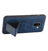 Grip Stand Back Cover rigido per Samsung Galaxy A8 (2018) Blu