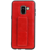 Grip Stand Hardcase Backcover für Samsung Galaxy A8 (2018) Rot