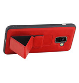Grip Stand Backcover Hardcase per Samsung Galaxy A8 (2018) Rosso
