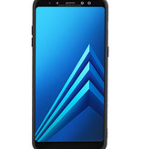 Grip Stand Hardcase Backcover für Samsung Galaxy A8 Plus Blau