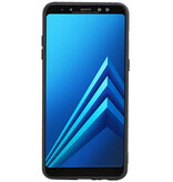Grip Stand Hardcase Backcover für Samsung Galaxy A8 Plus Blau
