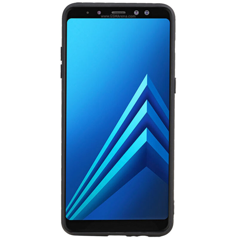 Grip Stand Hardcase Backcover for Samsung Galaxy A8 Plus Blue