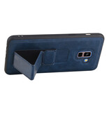 Grip Stand Hardcase Backcover for Samsung Galaxy A8 Plus Blue