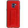 Grip Stand Hardcase Backcover for Samsung Galaxy A8 Plus Red