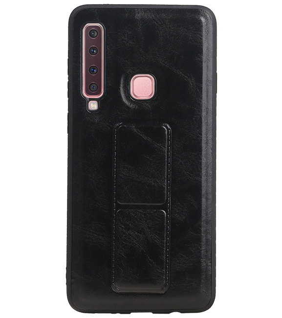 Grip Stand Hardcase Backcover voor Samsung Galaxy A9 (2018) Zwart