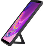 Funda rígida con soporte de agarre para Samsung Galaxy A9 (2018) negro