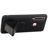 Funda rígida con soporte de agarre para Samsung Galaxy A9 (2018) negro