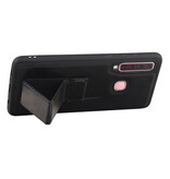 Grip Stand Hardcase Backcover voor Samsung Galaxy A9 (2018) Zwart