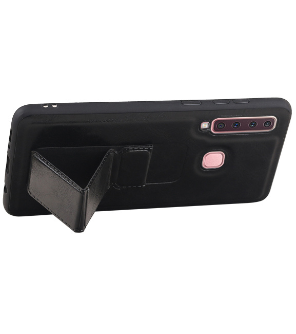 Funda rígida con soporte de agarre para Samsung Galaxy A9 (2018) negro