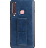 Grip Stand Hardcase Backcover voor Samsung Galaxy A9 (2018) Blauw