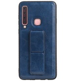 Grip Stand Hardcase Backcover voor Samsung Galaxy A9 (2018) Blauw