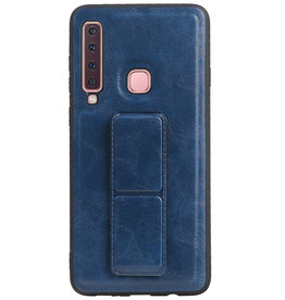 Grip Stand Hardcover Backcover pour Samsung Galaxy A9 (2018) Bleu