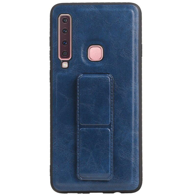 Grip Stand Hardcase Backcover voor Samsung Galaxy A9 (2018) Blauw