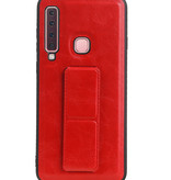 Grip Stand Hardcase Backcover voor Samsung Galaxy A9 (2018) Rood