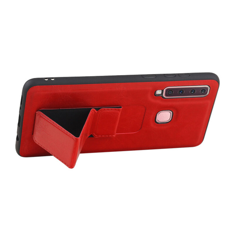Grip Stand Hardcover Backcover pour Samsung Galaxy A9 (2018) Rouge