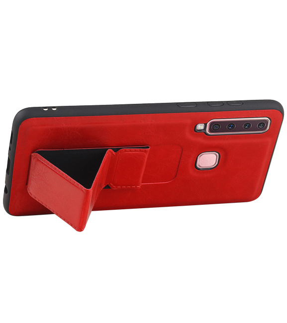 Grip Stand Hardcase Backcover voor Samsung Galaxy A9 (2018) Rood