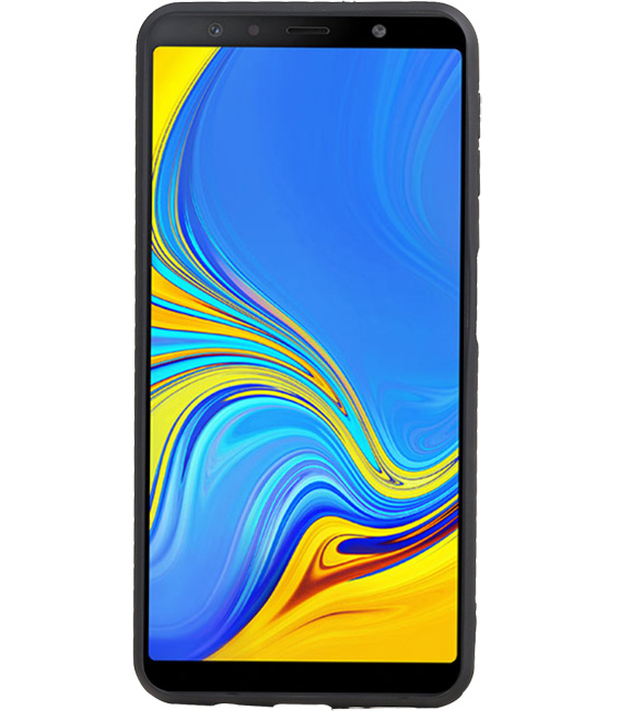 Funda rígida con soporte de agarre para Samsung Galaxy A7 (2018) Negro
