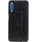Grip Stand Hardcase Backcover for Samsung Galaxy A7 (2018) Black