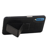 Grip Stand Hardcase Backcover für Samsung Galaxy A7 (2018) Schwarz