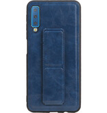 Grip Stand Hardcase Backcover for Samsung Galaxy A7 (2018) Blue