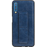 Grip Stand Hardcover Backcover pour Samsung Galaxy A7 (2018) Bleu
