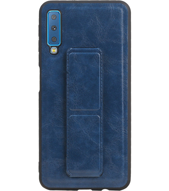 Grip Stand Hardcase Bagcover til Samsung Galaxy A7 (2018) Blå