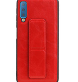 Grip Stand Hardcase Backcover for Samsung Galaxy A7 (2018) Red