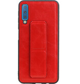 Grip Stand Hardcase Backcover for Samsung Galaxy A7 (2018) Red