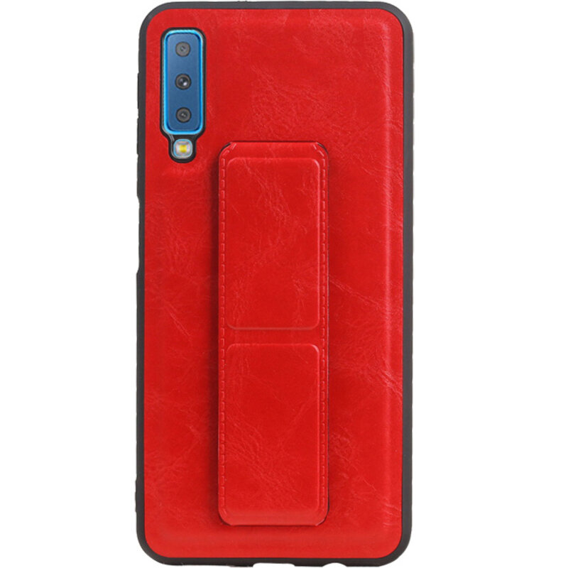 Grip Stand Hardcase Backcover for Samsung Galaxy A7 (2018) Red