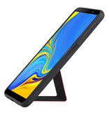 Grip Stand Hardcase Backcover für Samsung Galaxy A7 (2018) Rot
