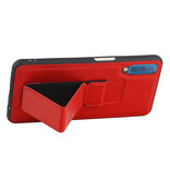 Grip Stand Hardcase Backcover für Samsung Galaxy A7 (2018) Rot