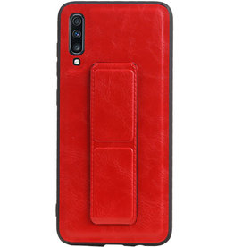 Grip Stand Hardcover Backcover pour Samsung Galaxy A70 Rouge