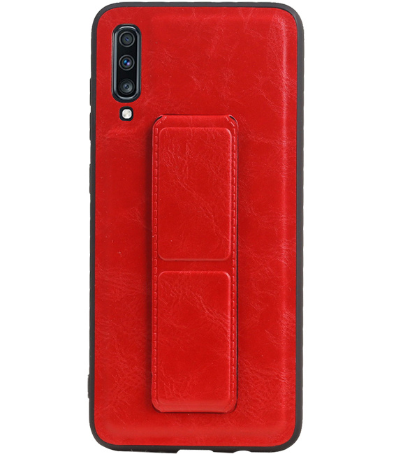 Grip Stand Hardcase Backcover für Samsung Galaxy A70 Red