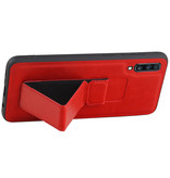 Grip Stand Hardcase Backcover voor Samsung Galaxy A70 Rood