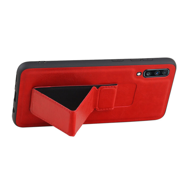 Grip Stand Hardcase Bagcover til Samsung Galaxy A70 Red