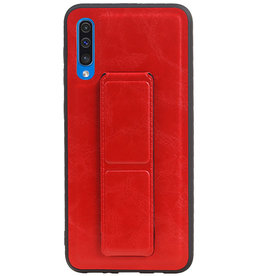 Grip Stand Hardcase Backcover para Samsung Galaxy A50 Rojo