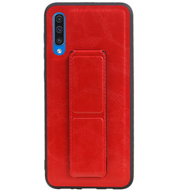 Grip Stand Hardcover Backcover pour Samsung Galaxy A50 Rouge