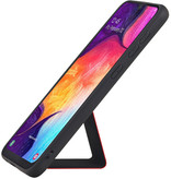 Grip Stand Hardcover Backcover pour Samsung Galaxy A50 Rouge